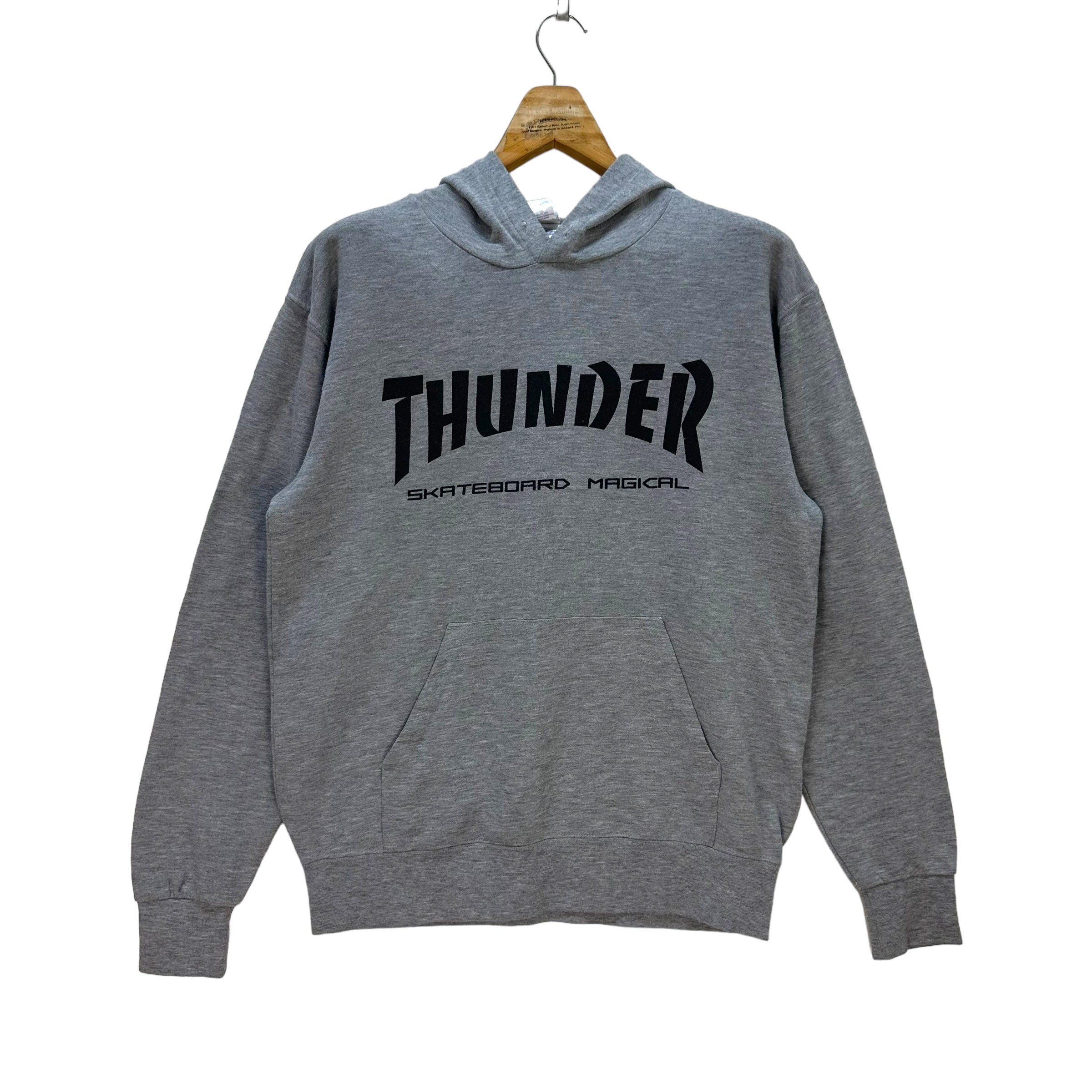 Vintage THUNDER SKATEBOARD MAGICAL Big Logo Pullover Hoodies