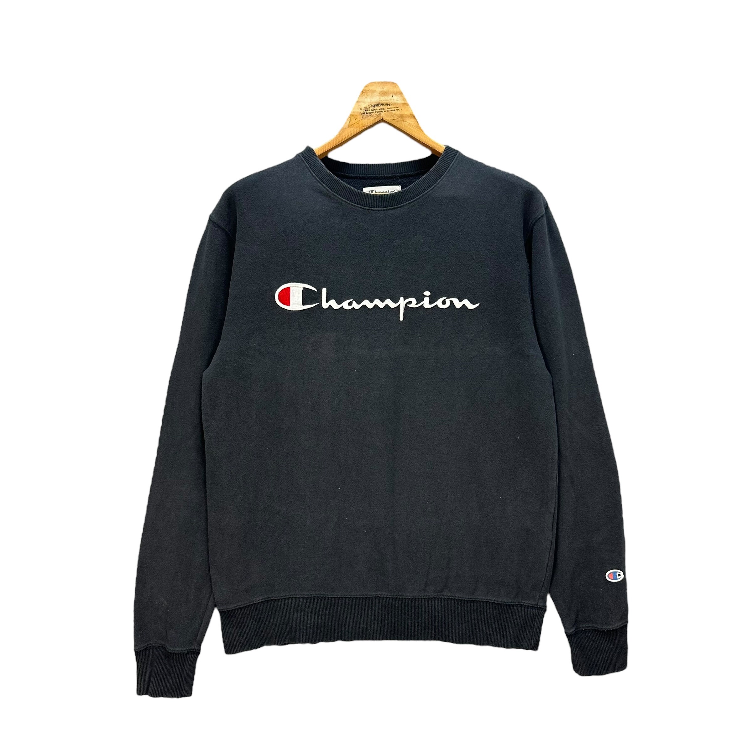Vintage CHAMPION Embroidery Big Logo Sweatshirts Size L #8833-030