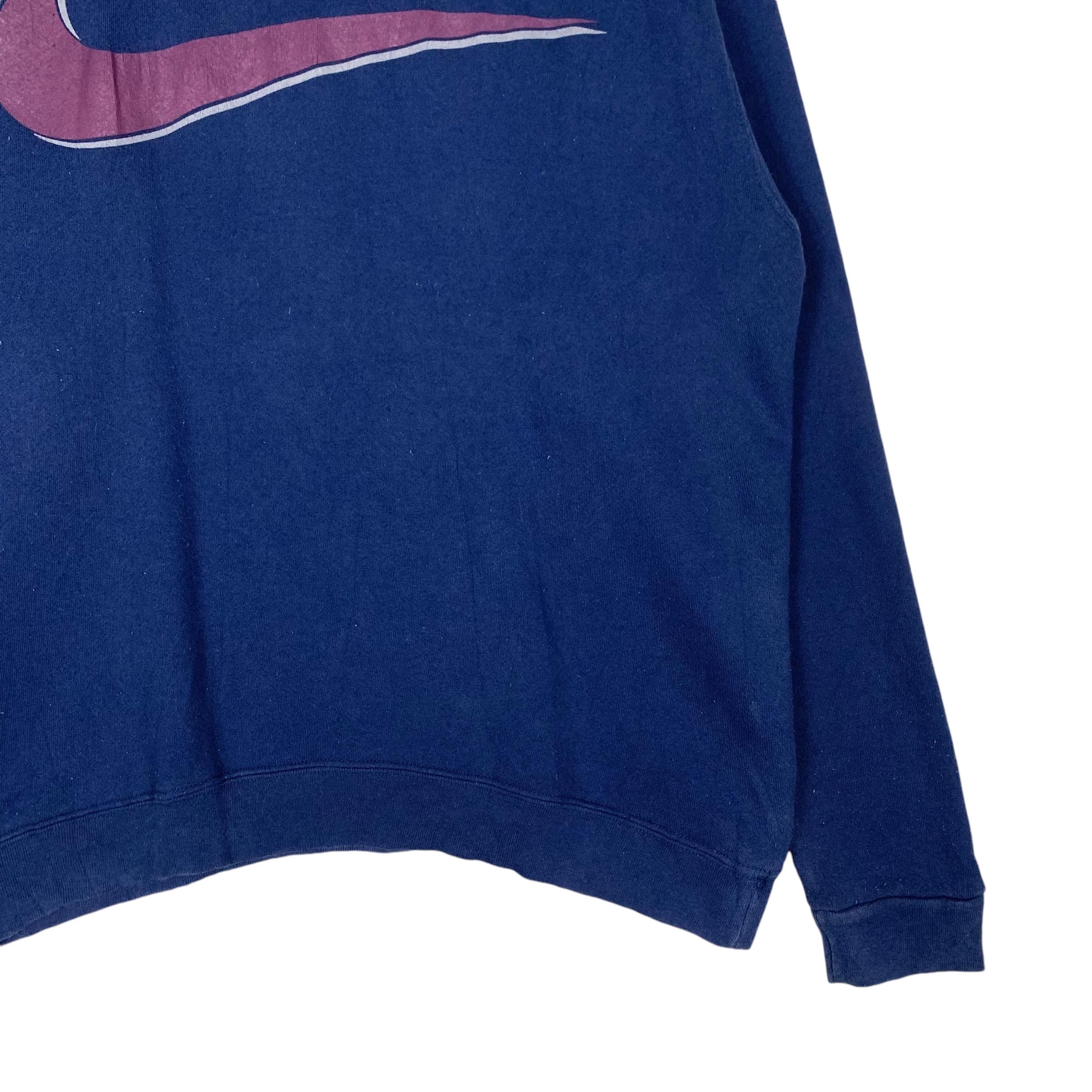 Vintage 90's NIKE Made in USA Big Swoosh Logo Sweatshirt Men's