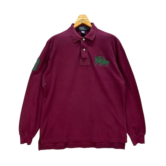 Vintage Polo Ralph Lauren Embroidery Big Pony No 3 Long Sleeve