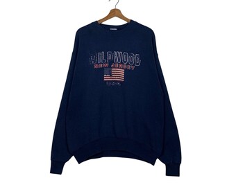 Vintage 90’s WILD WOOD New Jersey Usa Crewneck Sweatshirt Size L #2005-C87