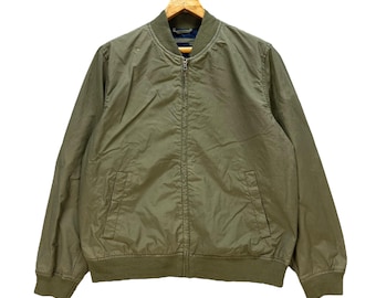 Vintage Gap Olive Green Bomber Jacket Size L Men's Green Bomber