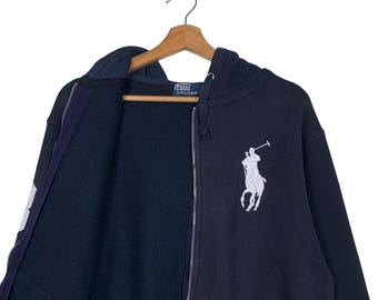 Vintage POLO RALPH LAUREN No 38 Embroidery Big Pony Logo Zipper