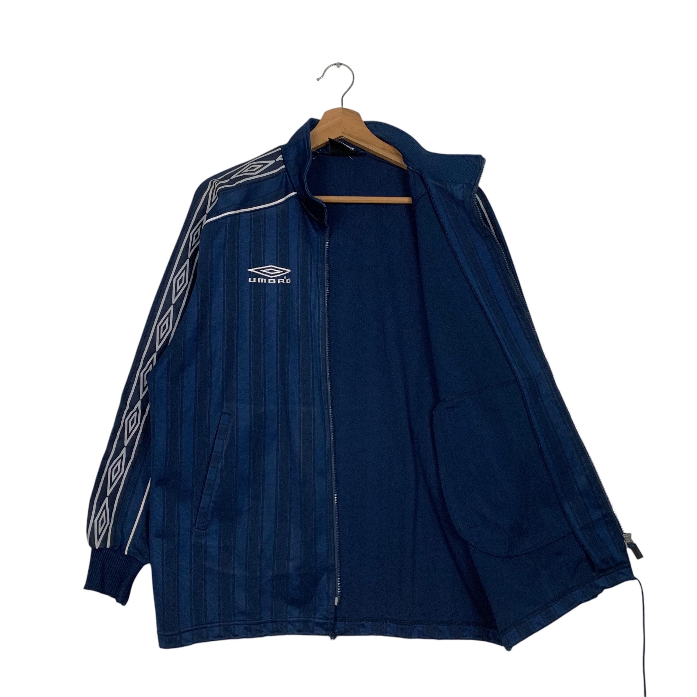 Vintage 90's UMBRO Side Tape Striped Track Jacket Size S #2799