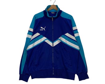ヴィンテージ プーマ ブルー トラック ジャケット、プーマ ウインド