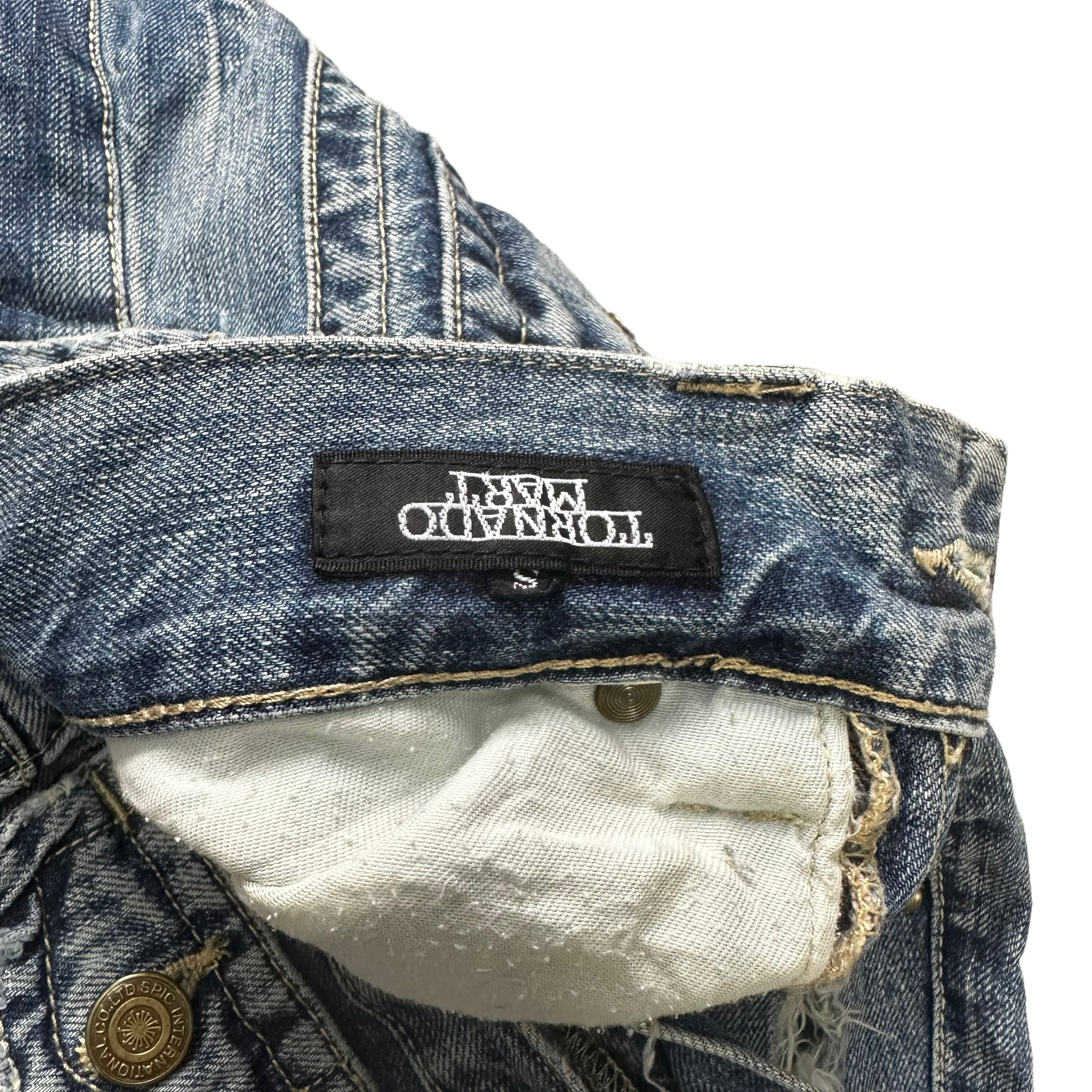 Vintage TORNADO MART JAPAN Distressed Denim Studded Twisted Vintage TORNADO MART JAPAN Distressed Denim Studded Twisted