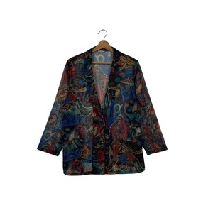 Vintage 90’s SAGES Japan Fullprint Casual Jacket Blazer Size M Japanse Fashion Style Jacket #2620-C118