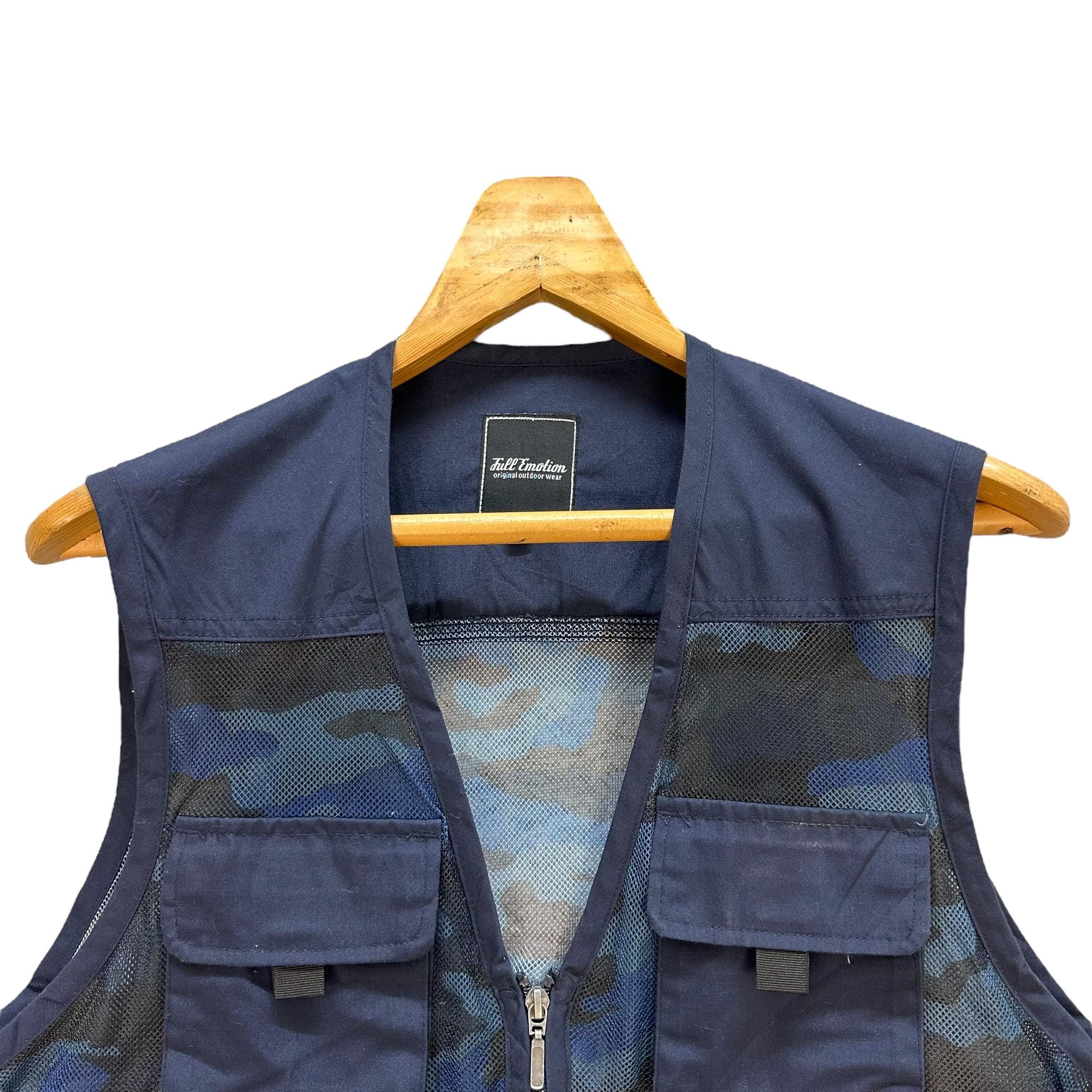 Vintage Japanese Brand FULL EMOTION Blue Camo Utility Mesh Vintage Japanese Brand FULL EMOTION Blue Camo Utility Mesh