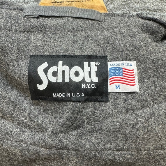 Vintage SCHOTT NYC Made in USA Duffle Coat Size M… - image 7