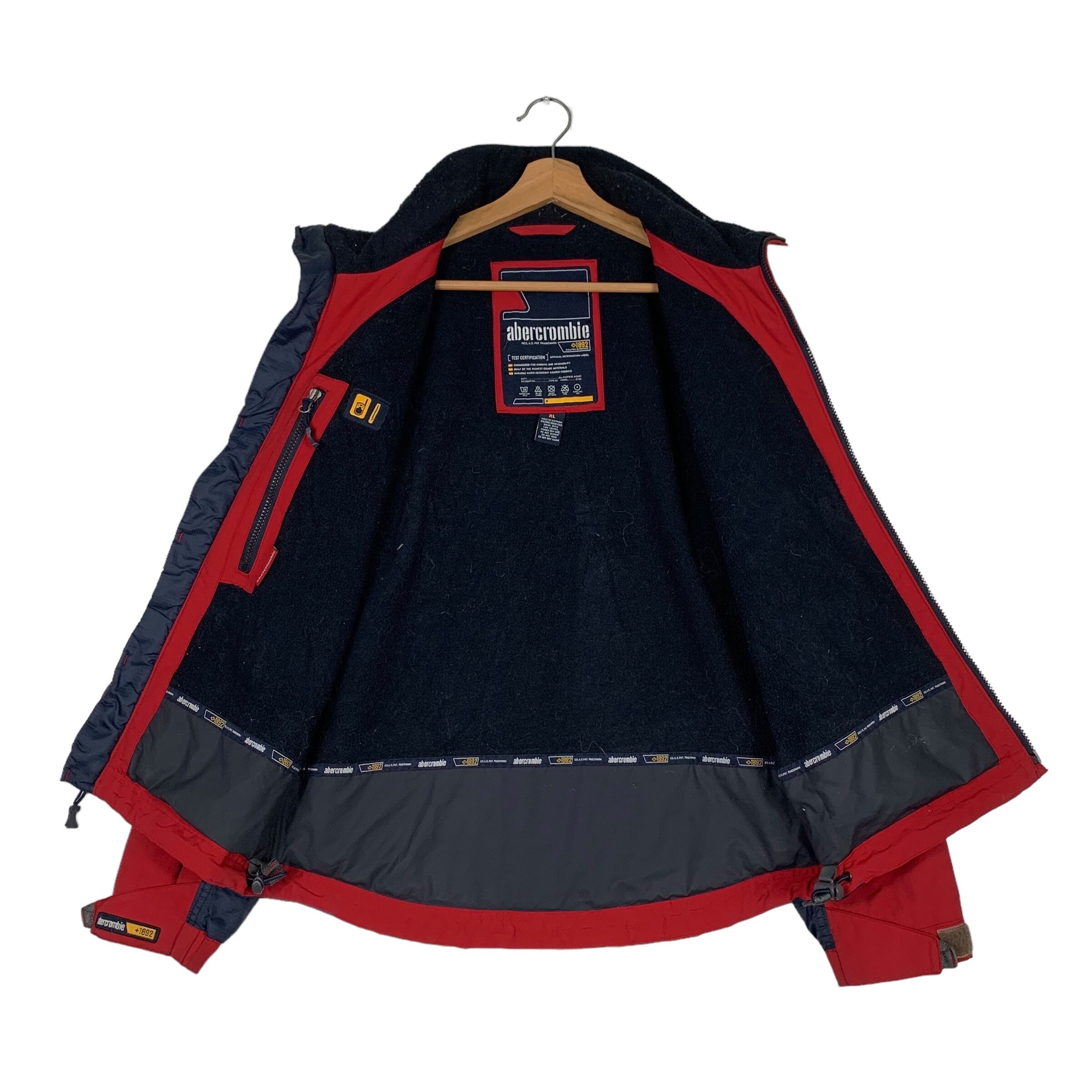 ABERCROMBIE +1892 Mountain Outwear Red Jacket Size XL Outdoor