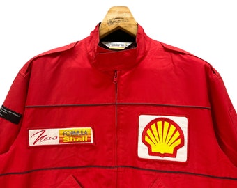 Vintage SHELL Uniform Jacket / Work Jacket / Motorsport Vintage SHELL Uniform Jacket / Work Jacket / Motorsport