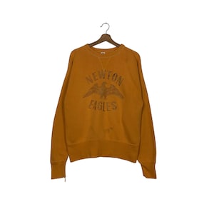 Vintage 90’s WAREHOUSE & Co. Newton Eagles Big Logo Crewneck Sweatshirt Size 42 #2519-C114