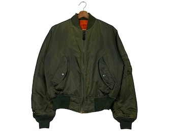 Vintage 90's AVIREX Made in Usa Ma-1 Bomber Jacket Size XL