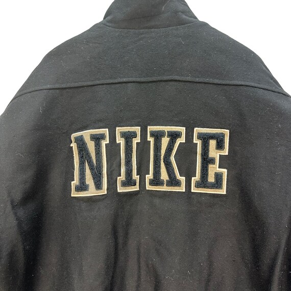 Vintage 90's NIKE Back Big Logo Wool Leather Varsity Bomber Vintage 90's NIKE Back Big Logo Wool Leather Varsity Bomber
