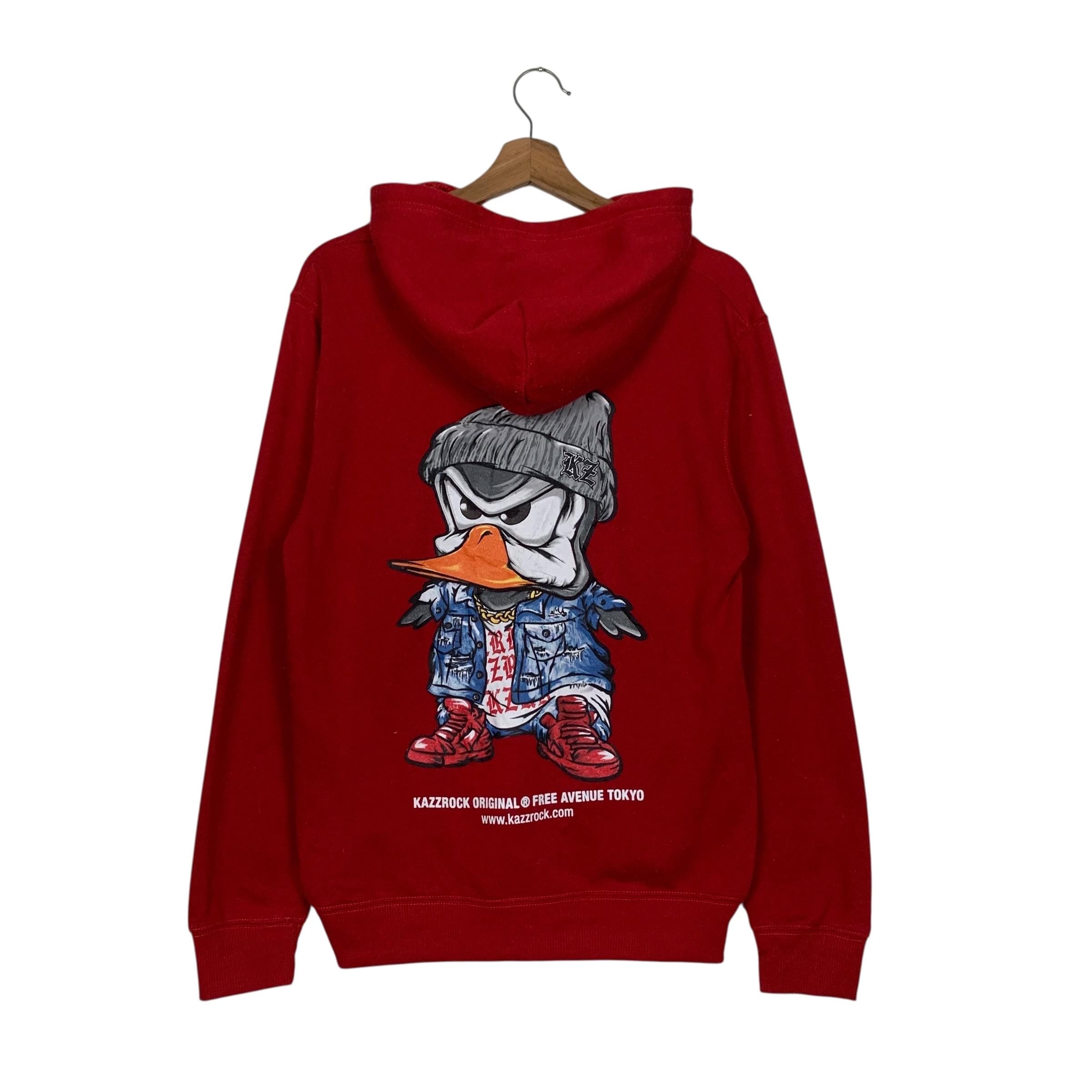 Vintage KAZZROCK ORIGINAL Graphic Printed Pullover Hooded 