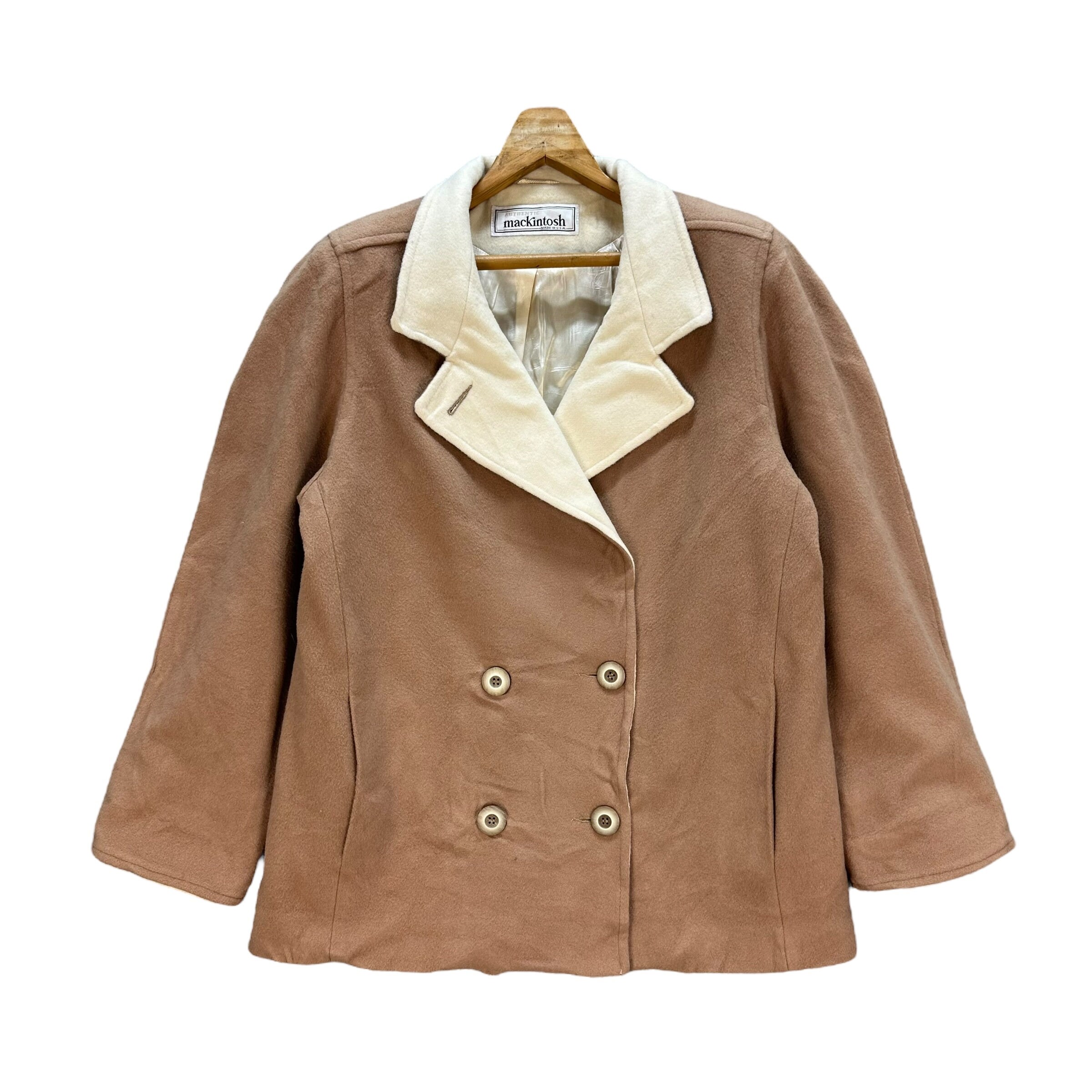 Macintosh Mackintosh Wool Melton P Coat Middle 38 Navy MI