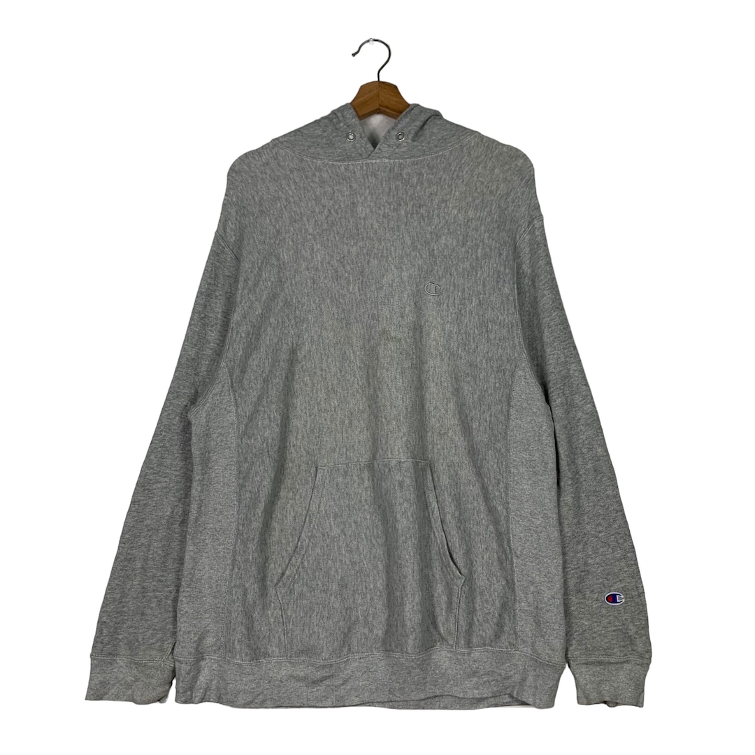 Vintage 90's CHAMPION Reverse Weave Grey Plain Pullover