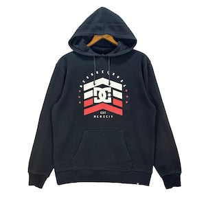 Vintage DC SHOES Big Logo Pullover Hoodies Sweatshirt Size M / Streetwear Skateboards #8693-021