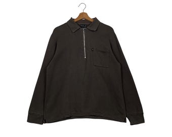 Vintage Agnes B Homme Snap Button Sweatshirt Jacket - Size S - Etsy