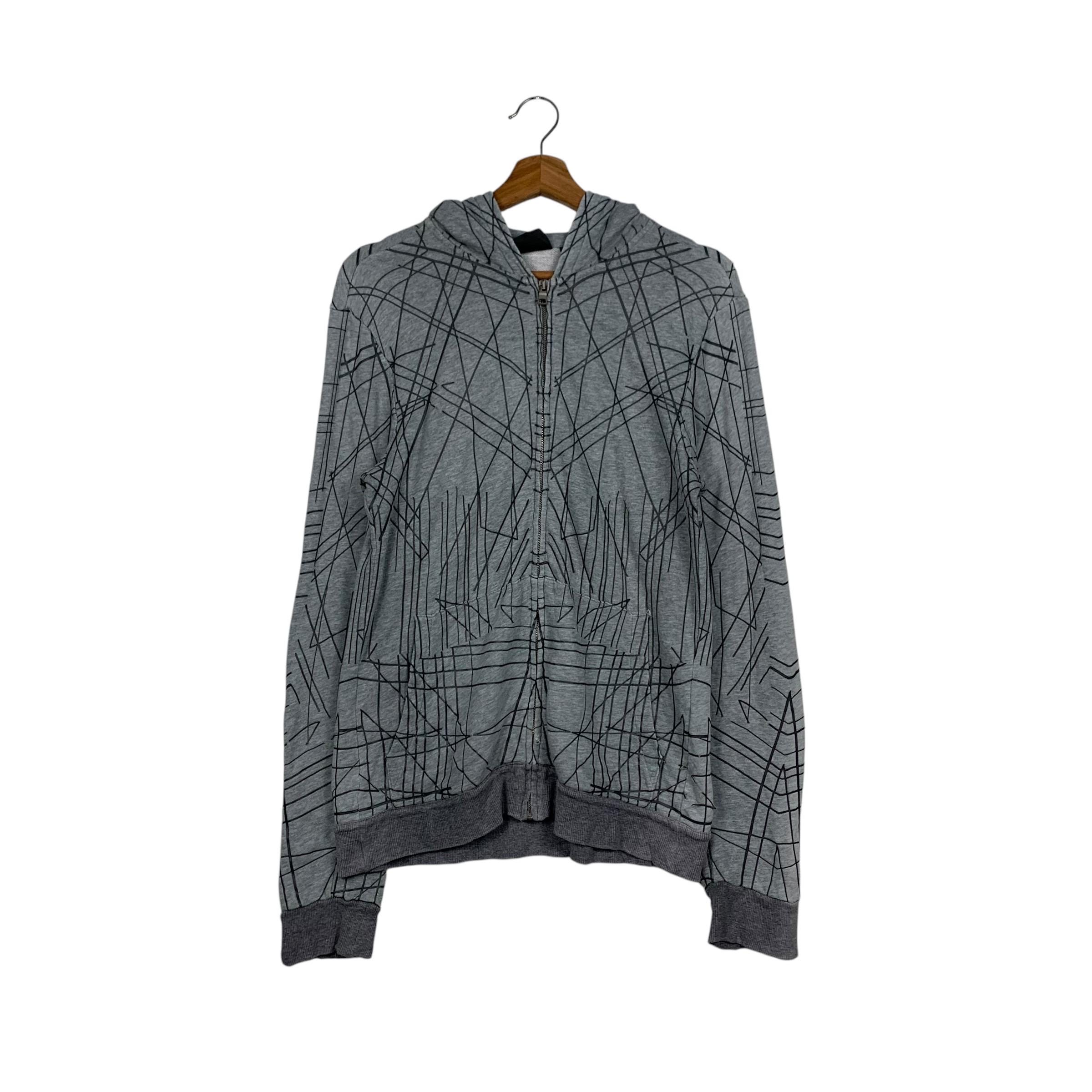 ARMANI EXCHANGE Artwork Design Zipper Hoodies Sweatshirts Men's