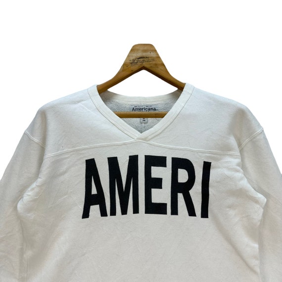 Vintage AMERI Big Logo V Neck Sweater AMERICANA T… - image 2