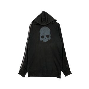 y2k Vintage HYDROGEN Sportswear Skull Graphic Pullover Hoodie Sweatshirt Size L Japanese Brand #2408-C108