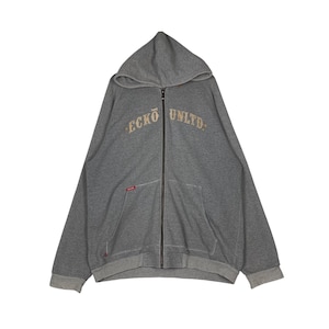 Vintage ECKO UNTLD Embroidery Big Logo Zipper Hoodies Sweatshirt Men&#39;s Size L Streetwear Hoodie #1336-C60