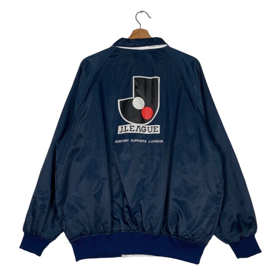 Vintage J.LEAGUE Big Logo Reversible Coach Jacket Size L