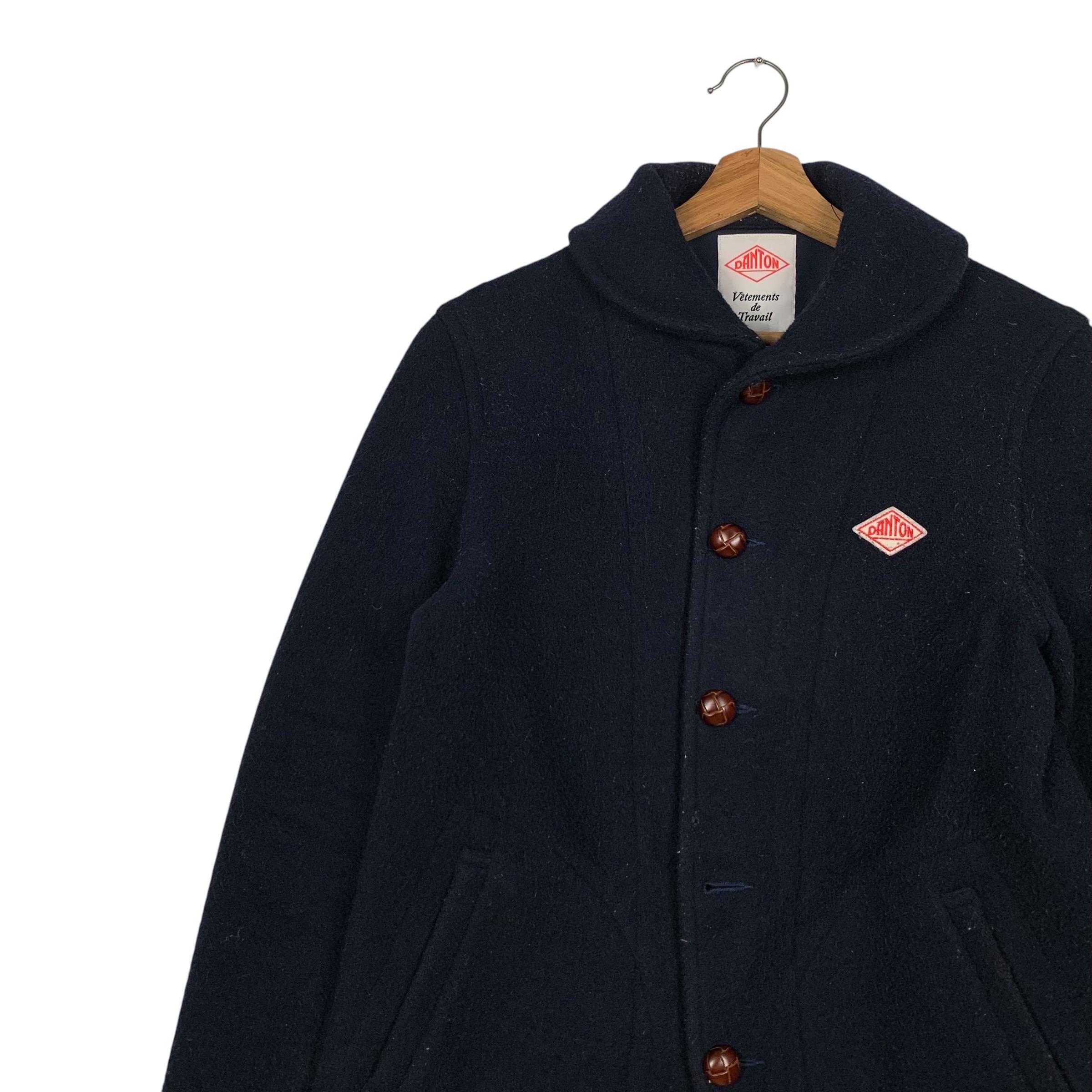 DANTON Vêtements de Travail ネイビー 40 Vintage DANTON Vetements De Travail Wool Button Jacket Men's Size