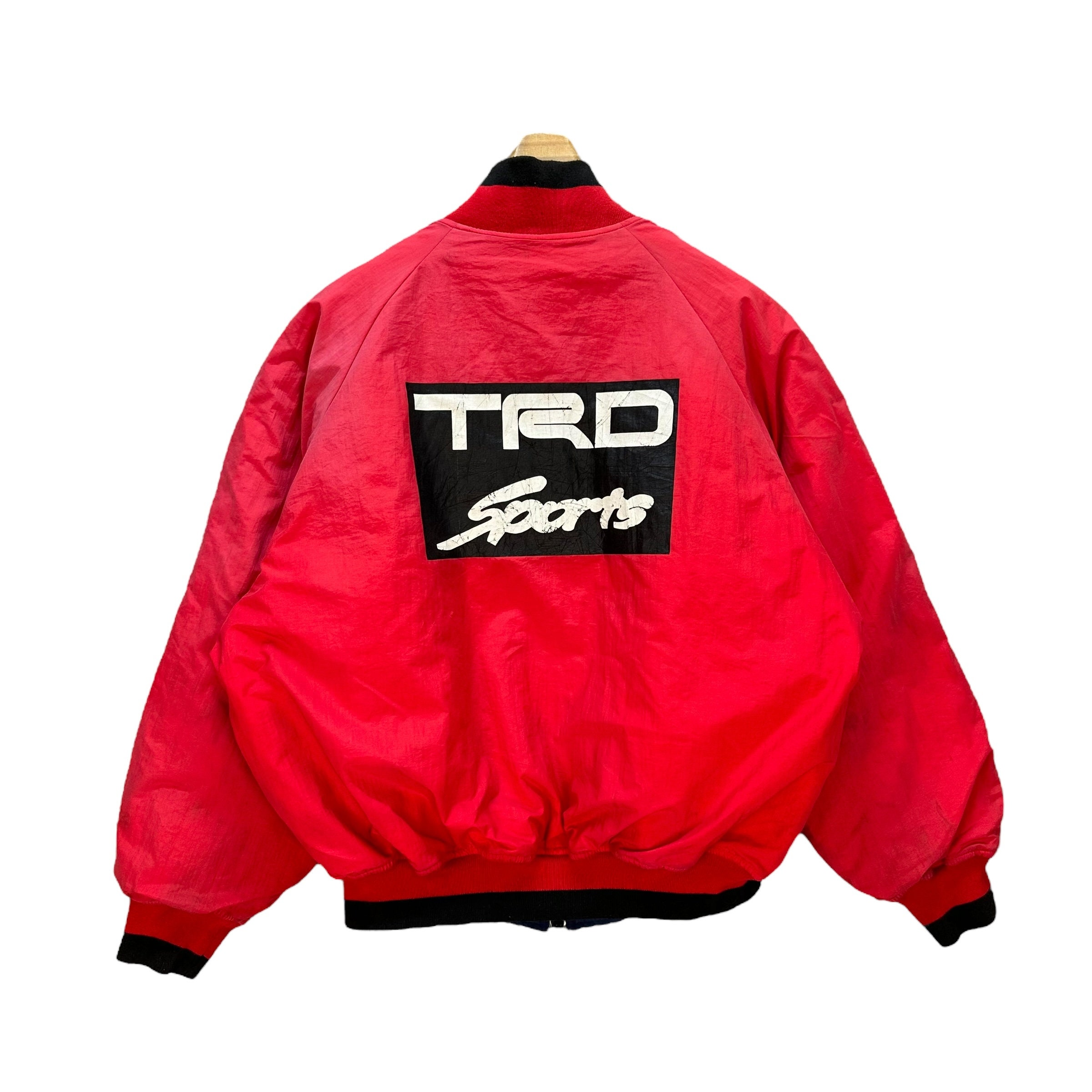 ウェア TRD Racing Grove Redcolor Vintage 90's TRD SPORTS Big Logo Reversible Red Jacket Size L JDM