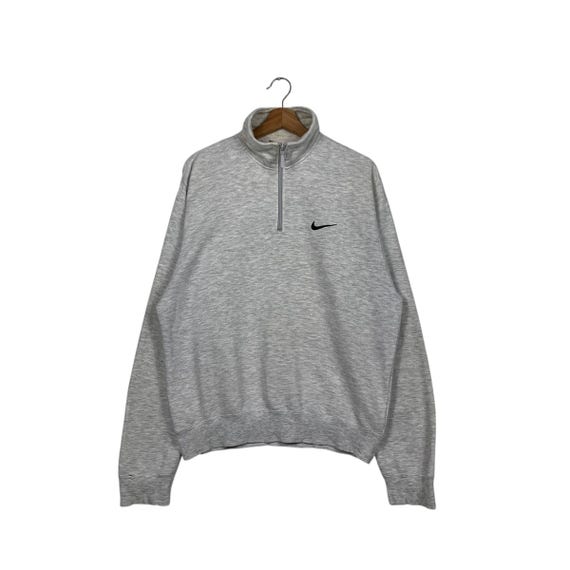 Vintage 90's NIKE Silver Tag Embroidery Small Logo Half Zip