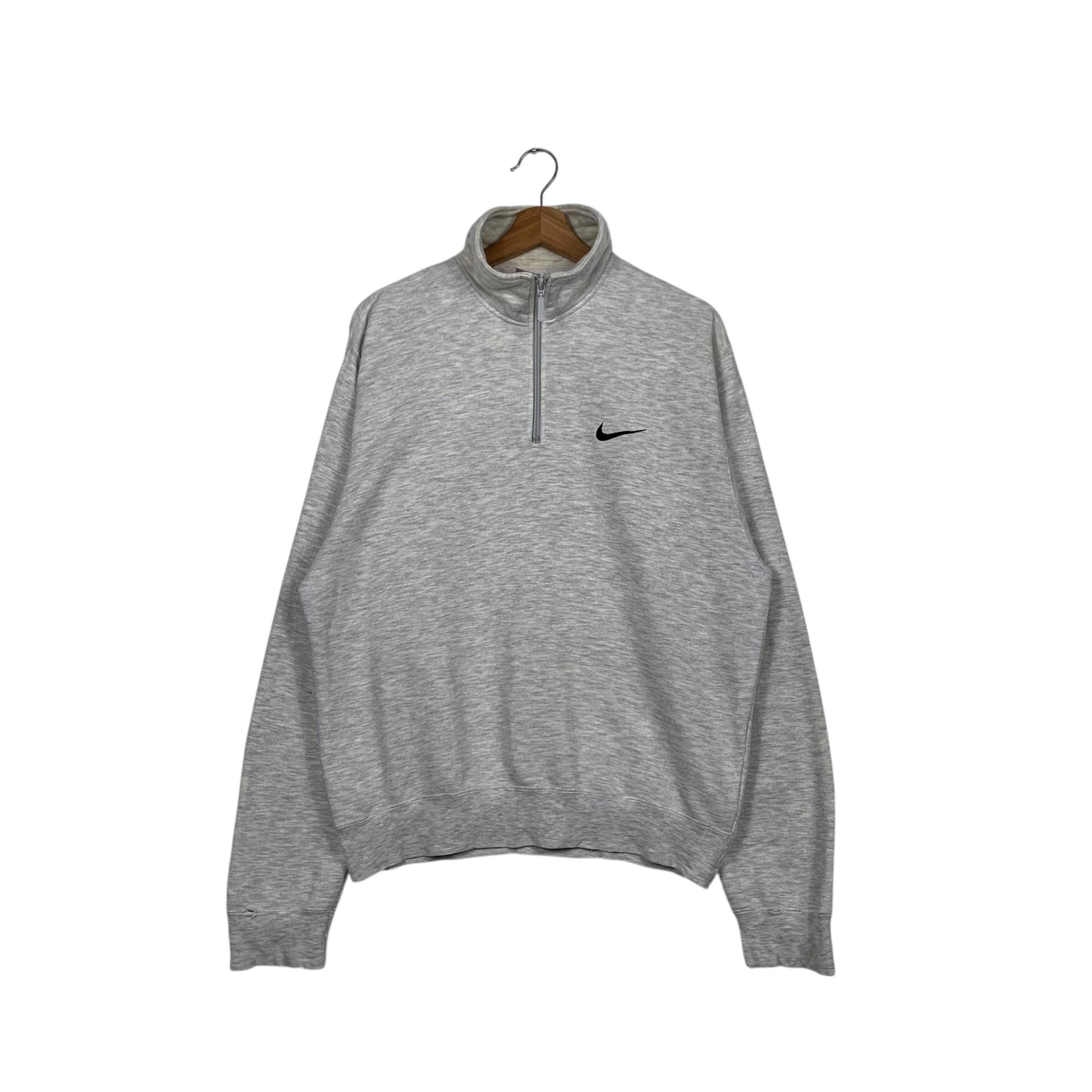 Vintage 90's NIKE Silver Tag Embroidery Small Logo Half Zip