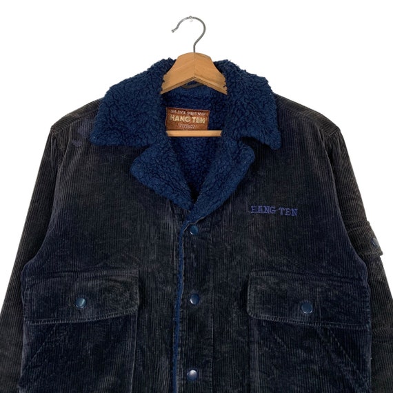 Vintage 70's HANG TEN Corduroy Sherpa Double Collar Jacket Size S