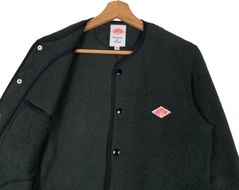 Vintage DANTON Made in Japan Snap Button Fleece Jacket Size Vintage DANTON Made in Japan Snap Button Fleece Jacket Size