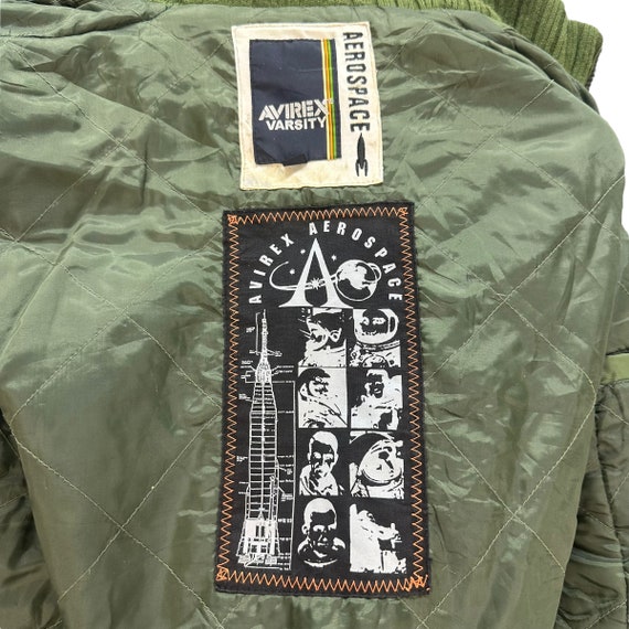 Vintage AVIREX VARSITY AEROSPACE Hoodie Jacket Si… - image 7