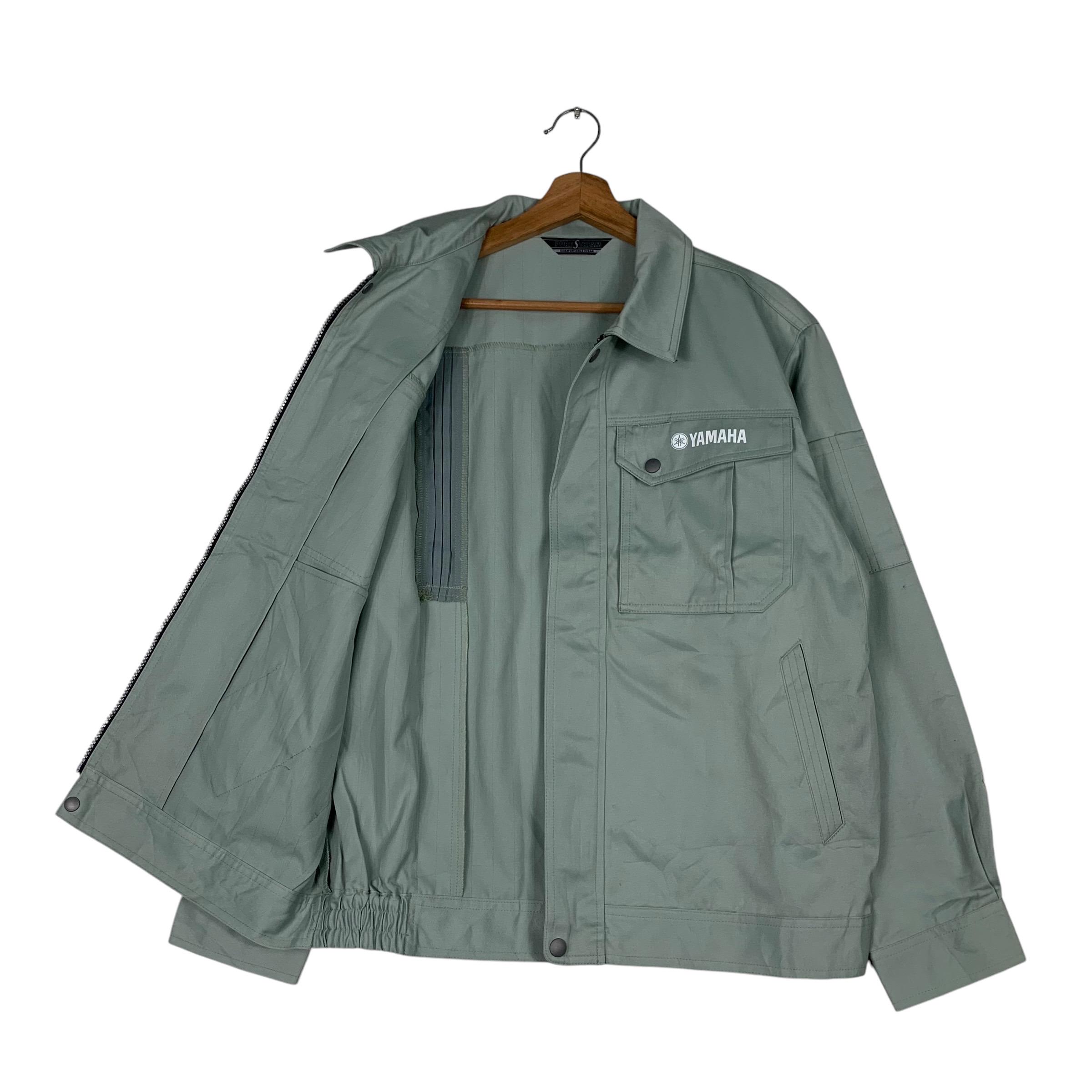 Vintage YAMAHA werkjas uniformjas herenmaat L lichtgroen