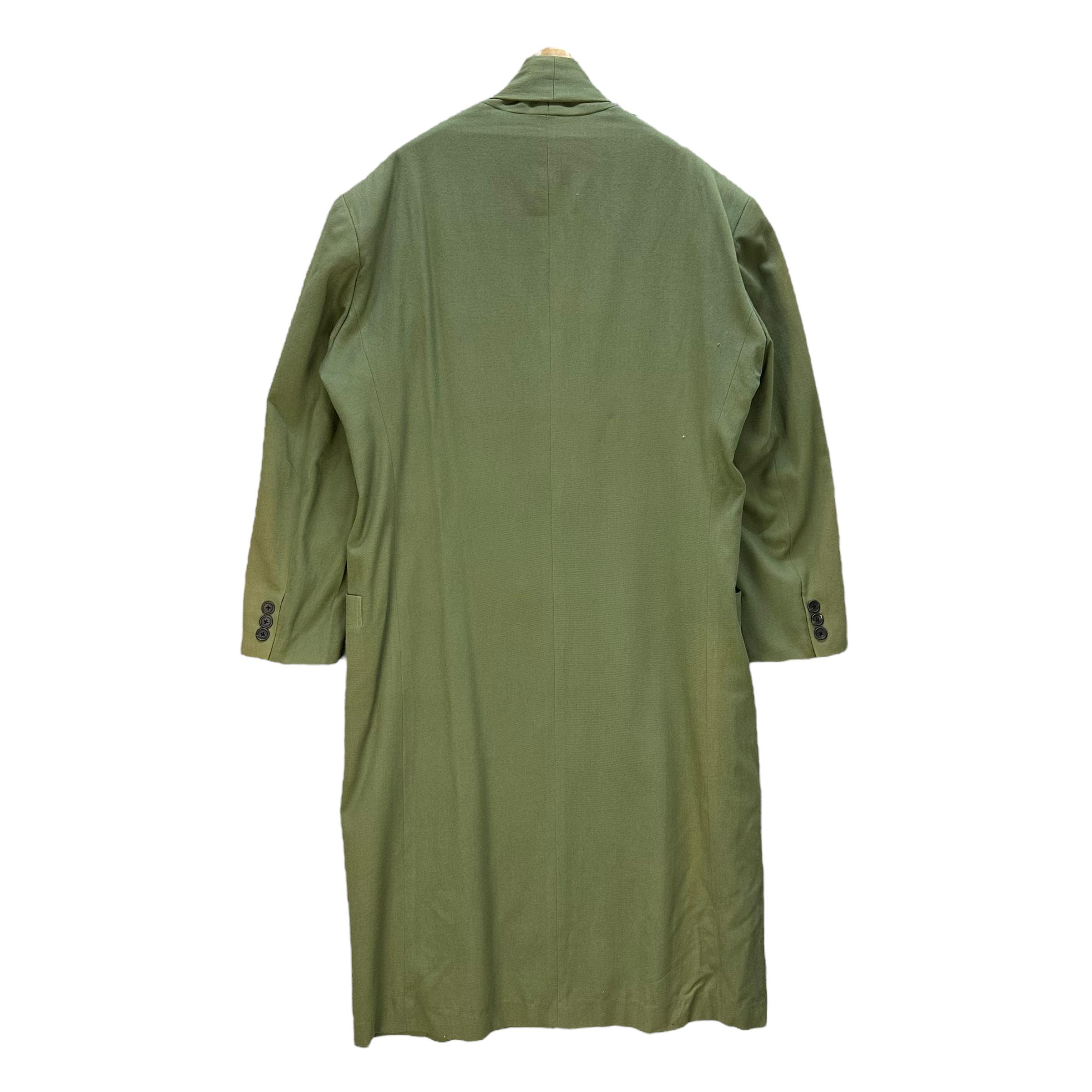 ジャケット・アウター Yohji Yamamoto 90s Super Long Coat Vintage 90's YOHJI YAMAMOTO Pour Homme Wool Green Long Coat Jacket