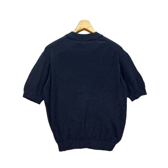 Vintage CHRISTIAN DIOR Embroidery Logo Short Sleeve Knitted  