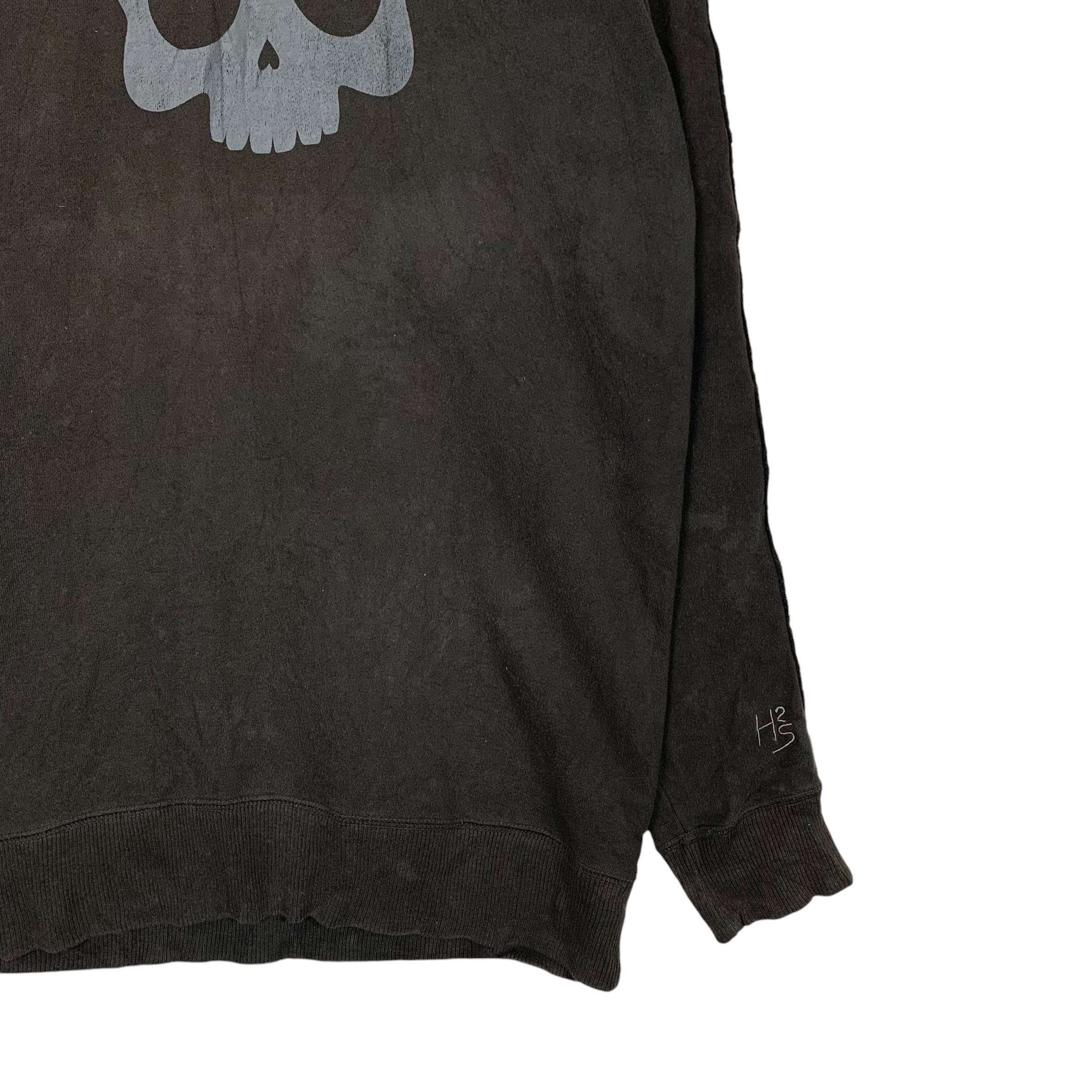 Y2k Vintage HYDROGEN Sportswear Skull Graphic Pullover Hoodie 