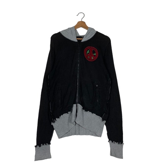 Vintage 291295 HOMME Wanted Transformation Big Logo Zipper Hoodies 