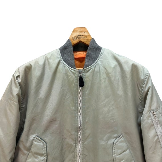 Vintage 90's MIF Industries Inc. Knoxville Silver MA-1 Bomber