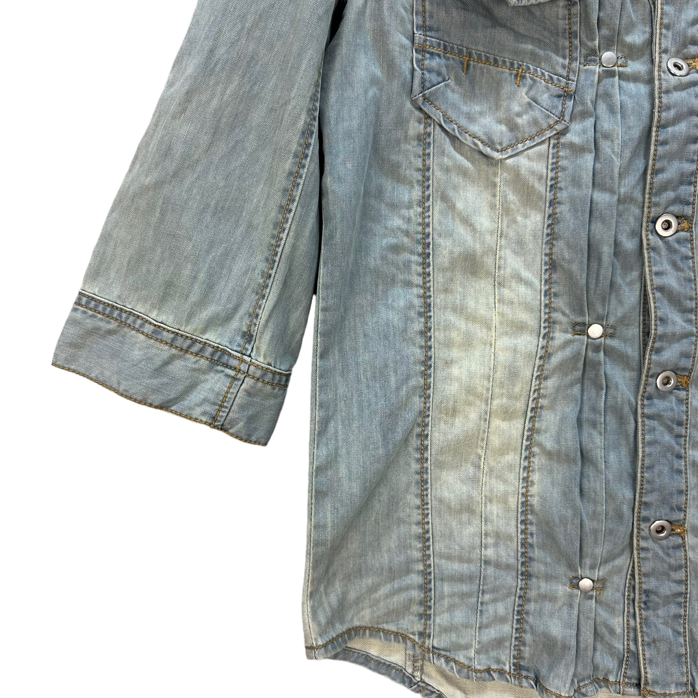 00s archive TORNADO MART leather jacket goatskin black W49cm