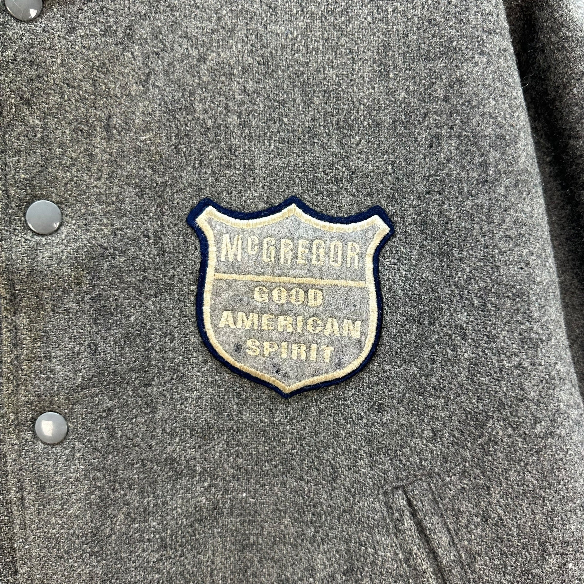 Vintage MCGREGOR OFFICIAL Big Logo Wool Varsity Jacket Size