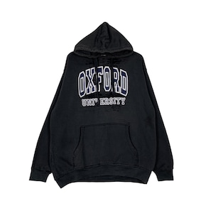 Vintage OXFORD UNIVERSITY Big Logo Pullover Hoodies Sweatshirt Size L The Works Label #1200-C55