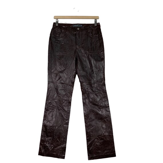 Vintage Y2K Fall 00 GAP Bootcut Leather Pant Size 6 #0051-C4