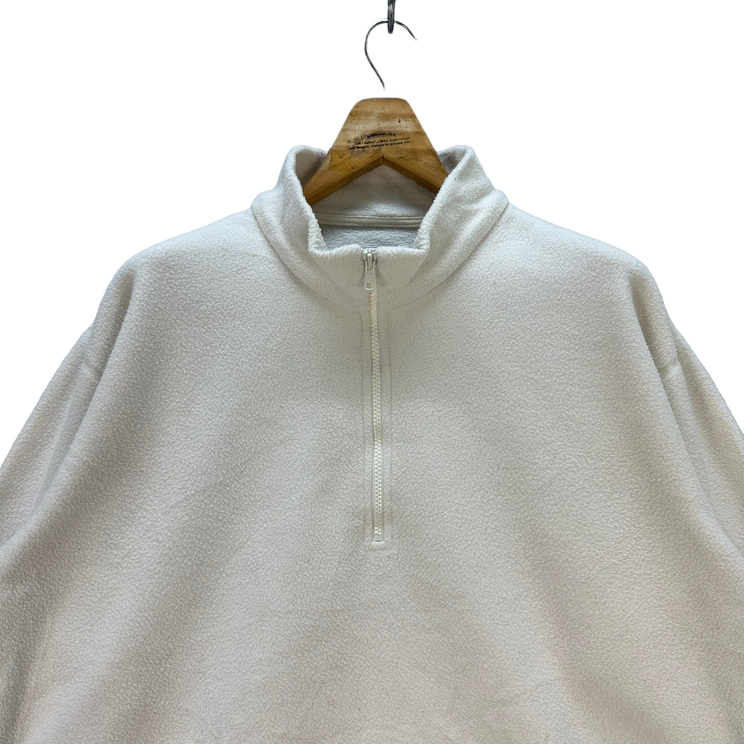 AW1986 agnès b. HOMME HALF ZIP Vintage AGNES B PARIS Half Zip Turtle Neck Pullover Fleece