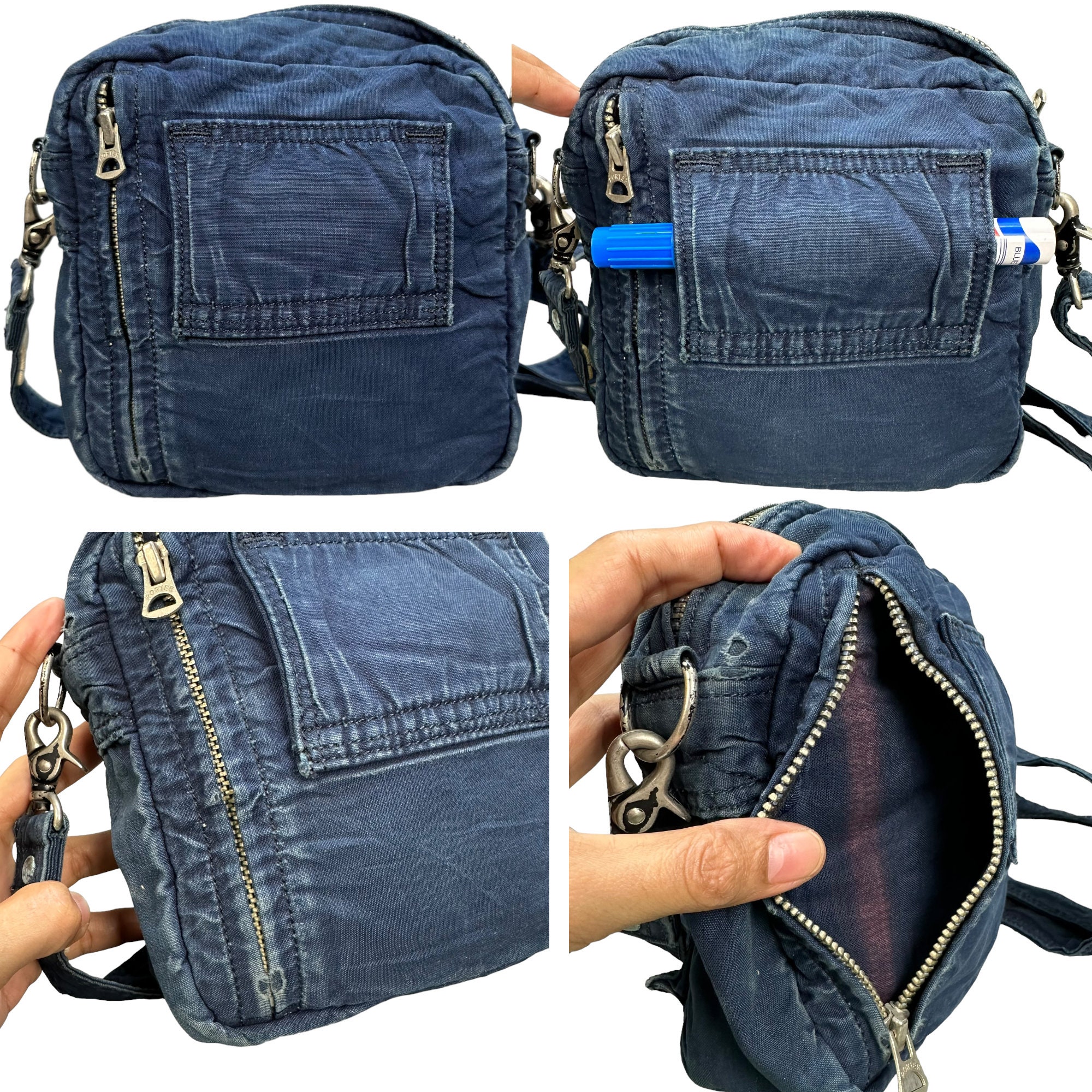 年末のプロモーション大特価！ Vintage Porter Work Bag Sling Mini Denim Japan in Made ゴルフバッグ・キャディバッグ