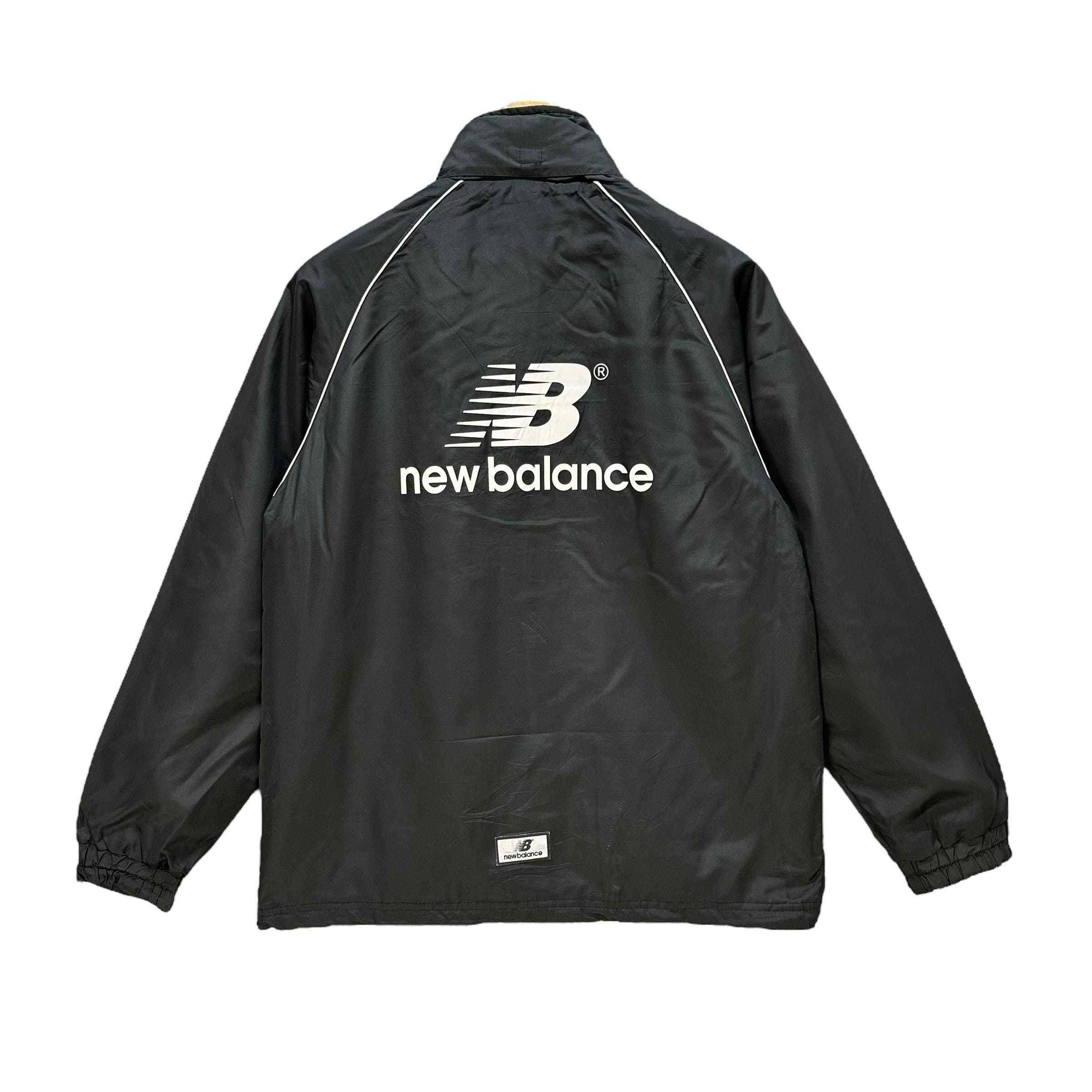 Vintage New Balance Big Logo Fleece Lined Light Jacket Size Vintage New Balance Big Logo Fleece Lined Light Jacket Size