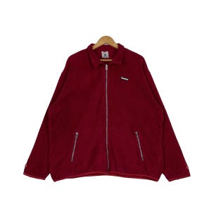Vintage TARZAN Red Fleece Jacket Men&#39;s Size LL #1065-C48