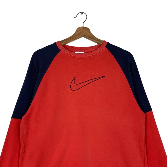 NIKE Embroidery Center Swoosh Logo Crewneck Sweatshirt Men's Size